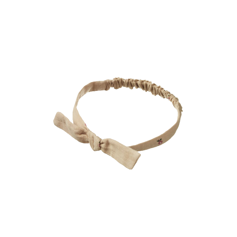 Nature Baby Small Bow Headband Muslin - Posey Blossom Fawn