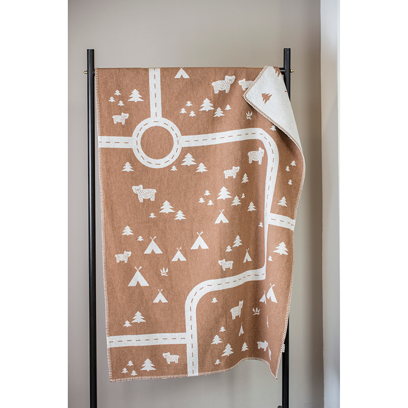 David Fussenegger Lili Cot Blanket - Brown Road & Camping