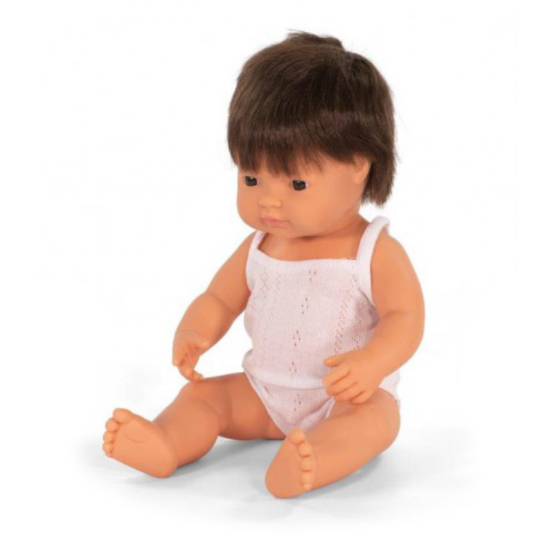 Miniland Caucasian Boy Brunette 38cm