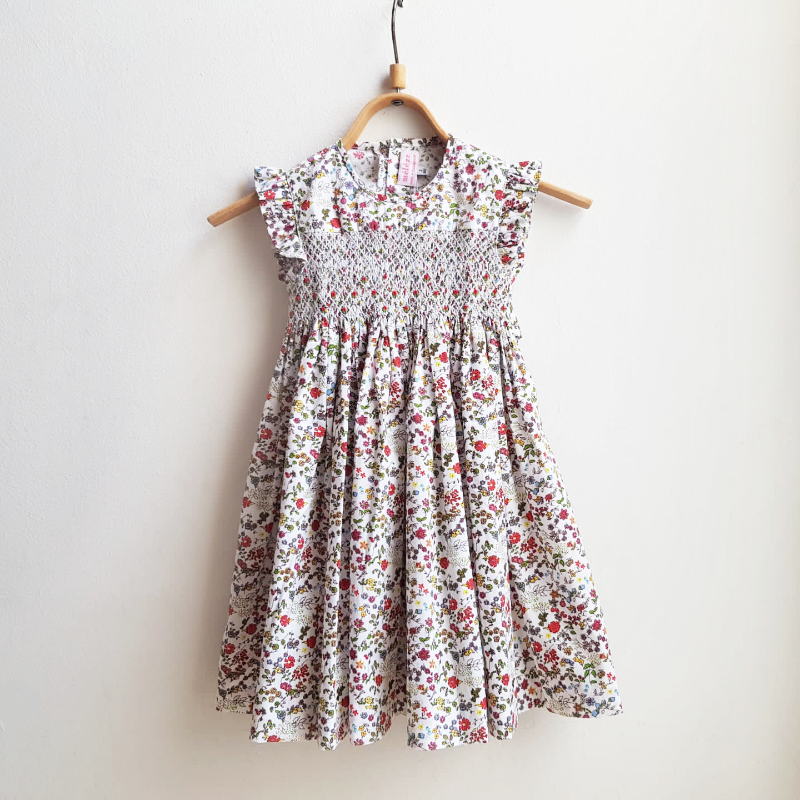 Meleze Dress Ruffle Shoulders - Multi Floral