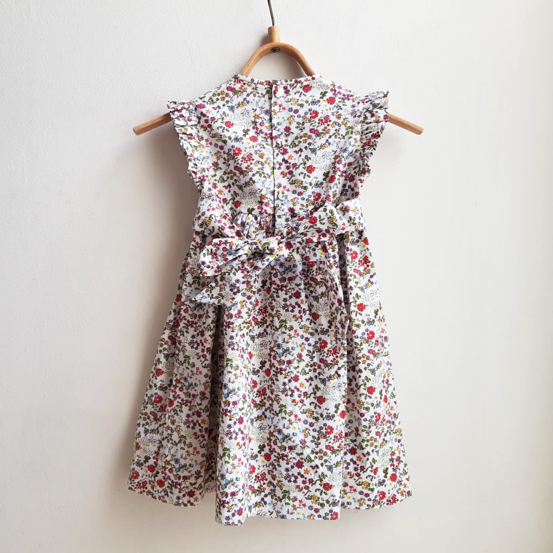 Meleze Dress Ruffle Shoulders - Multi Floral