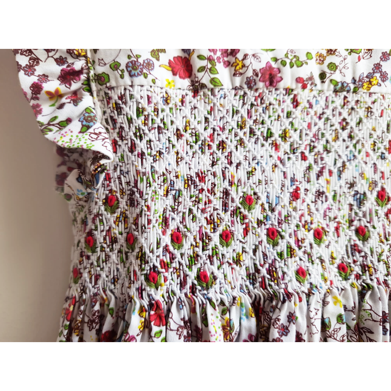 Meleze Dress Ruffle Shoulders - Multi Floral