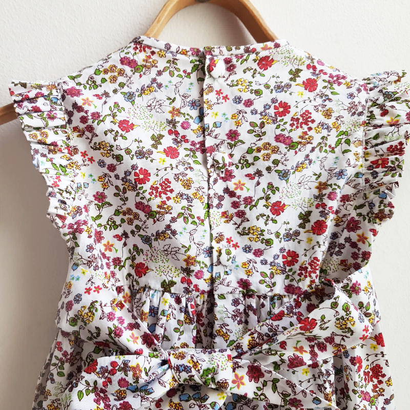 Meleze Dress Ruffle Shoulders - Multi Floral