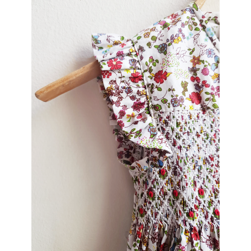 Meleze Dress Ruffle Shoulders - Multi Floral
