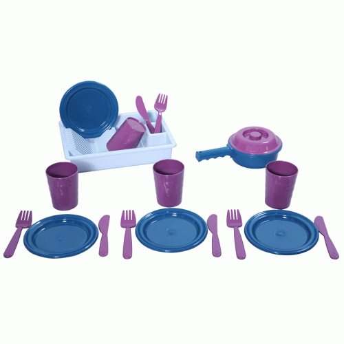 Plasto Dinner Set for 4. Recycled Plastic kids toy