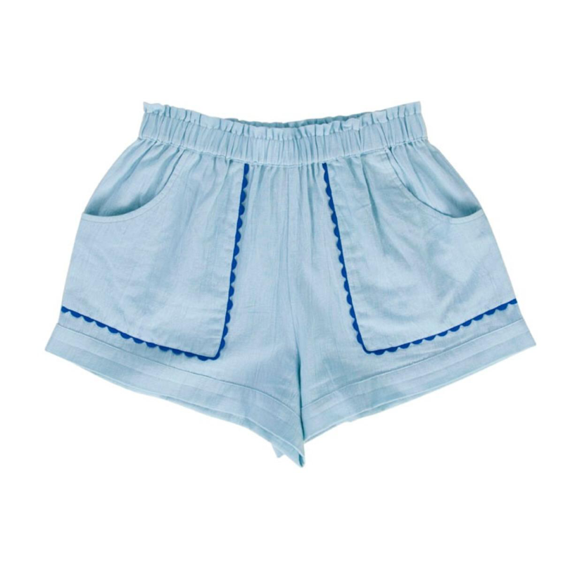 Peggy Brigitte Ric Rac Shorts - Aqua