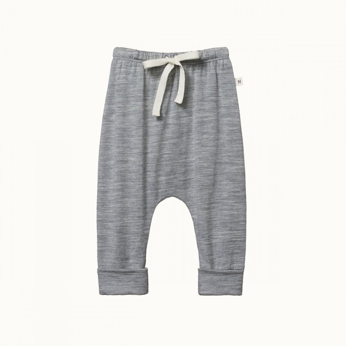 Nature Baby Merino Drawstring Pants - Grey Marle