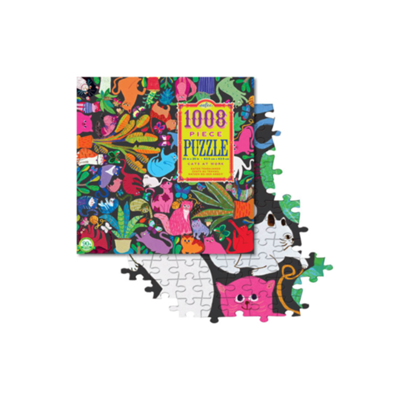 Eeboo 1008 Pc Puzzle - Cats at Work