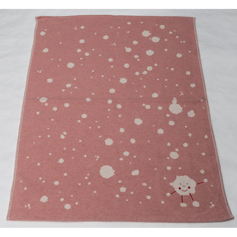 David Fussenegger Eco Bassinet Blanket - Rouge Splashes