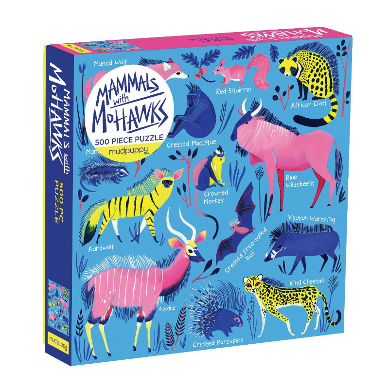Mudpuppy 500PC Puzzle - Mammals With Mohawks