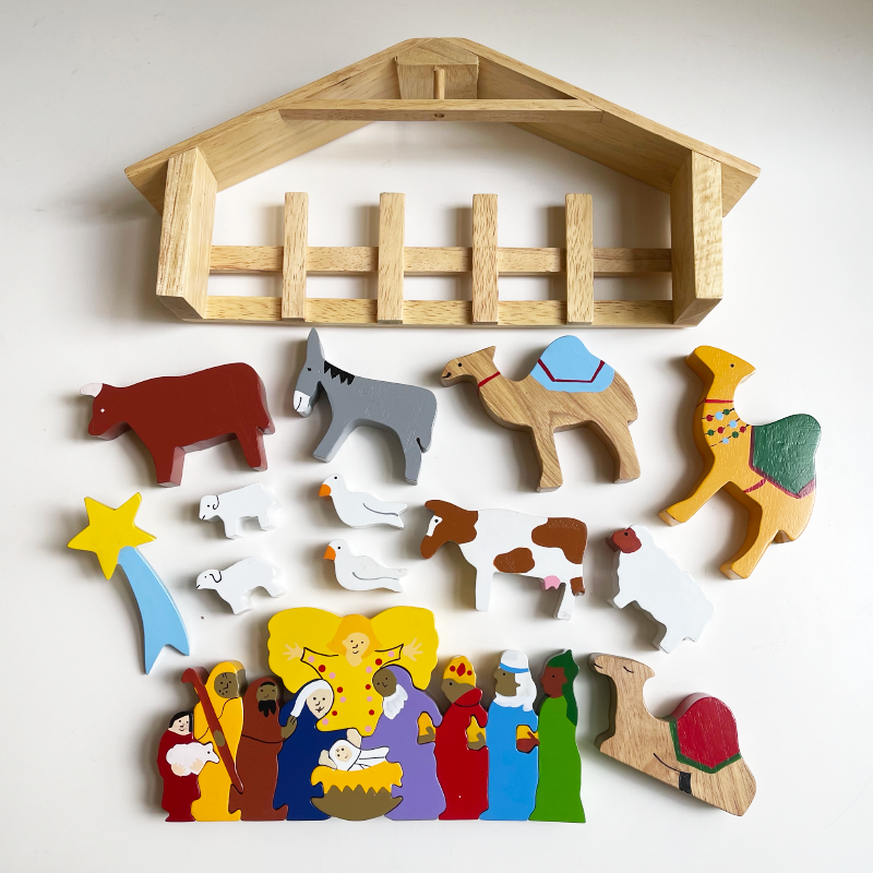 Nativity Playset And Puzzle