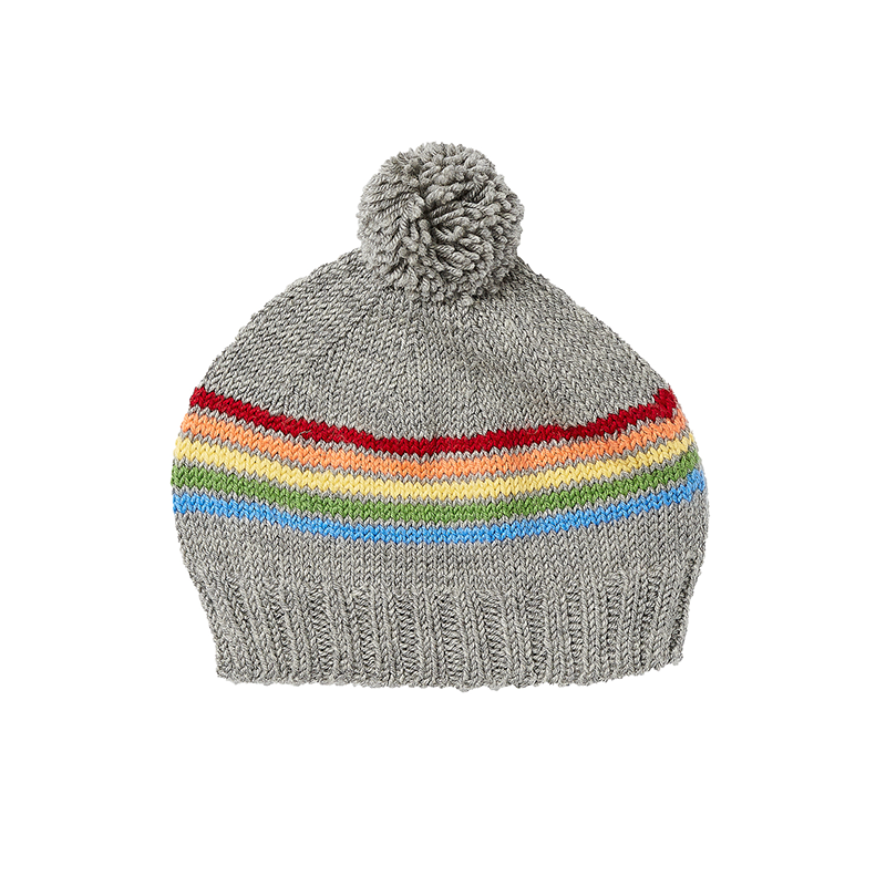 Acorn Rainbow Beanie - Grey