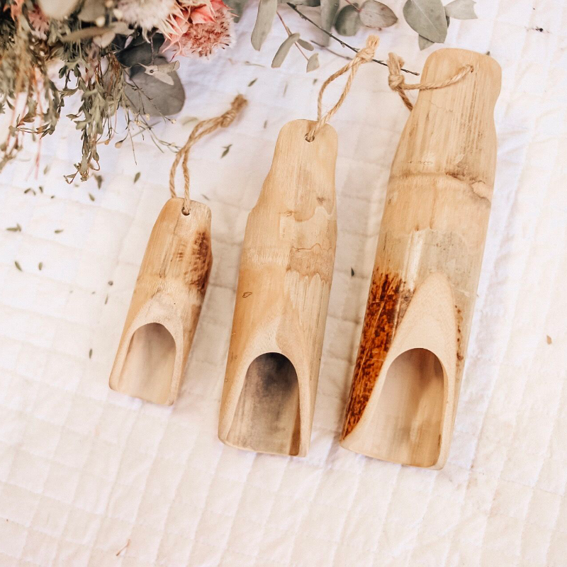 Q Toys Bamboo Scoop Set Of 3