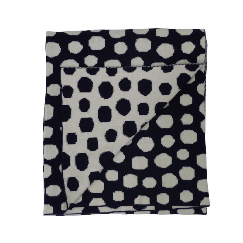 Emotion Kids Bassinet Blanket - Navy Spot