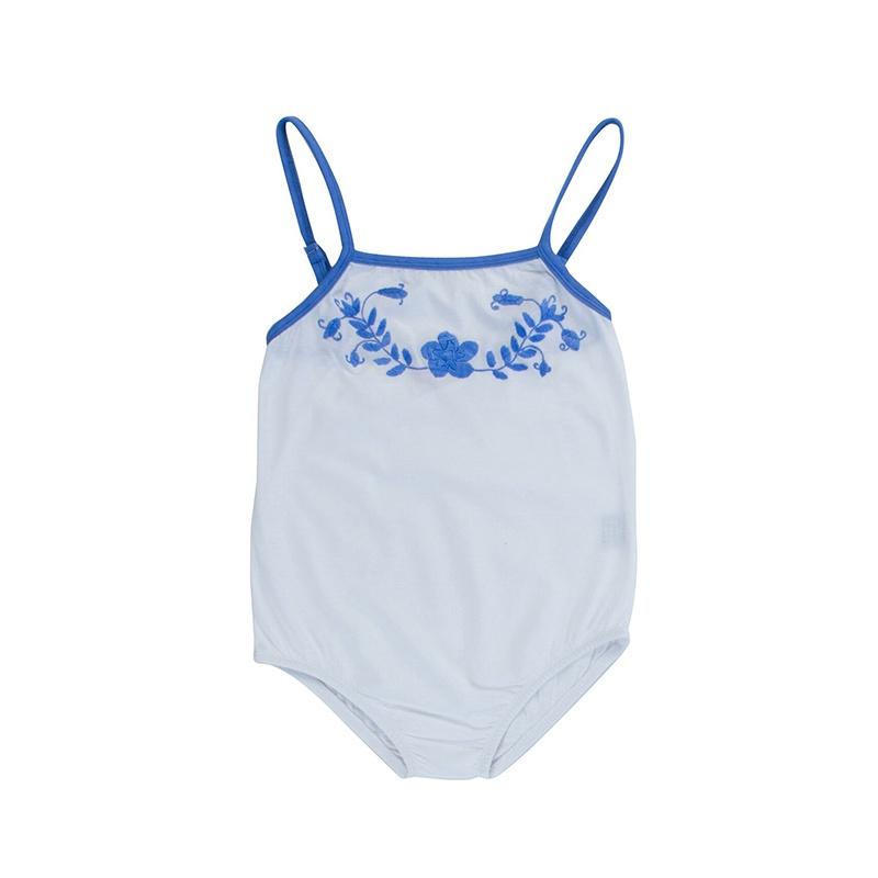 Lyric Leotard - Blue/White