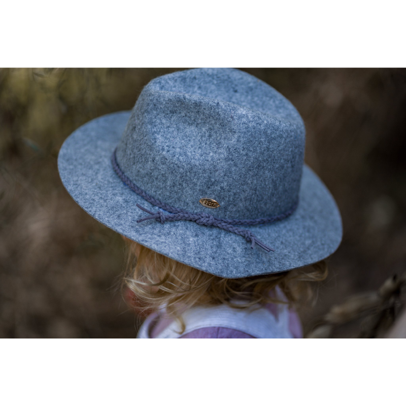 Acorn Lani Wool Fedora - Grey