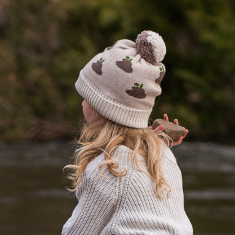 Acorn Pear Beanie - Oatmeal/Chestnut