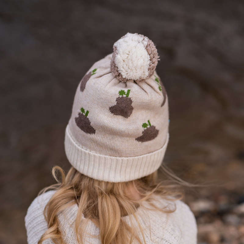 Acorn Pear Beanie - Oatmeal/Chestnut