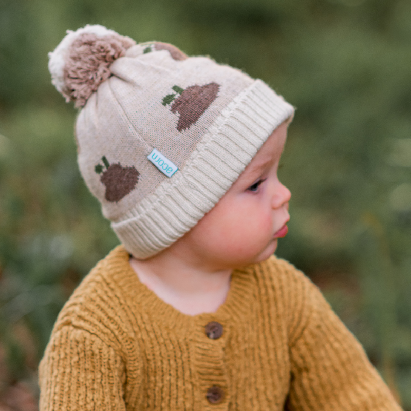 Acorn Pear Beanie - Oatmeal/Chestnut