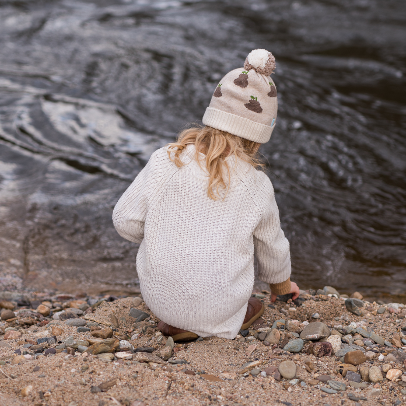 Acorn Pear Beanie - Oatmeal/Chestnut