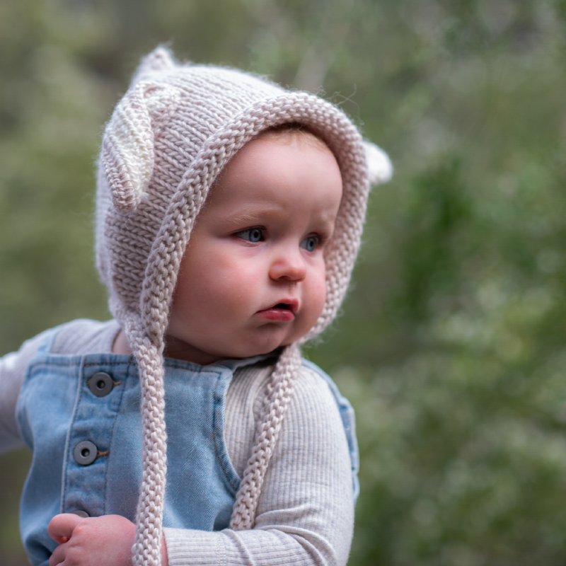 Acorn Floppy Ears Bonnet - Oatmeal