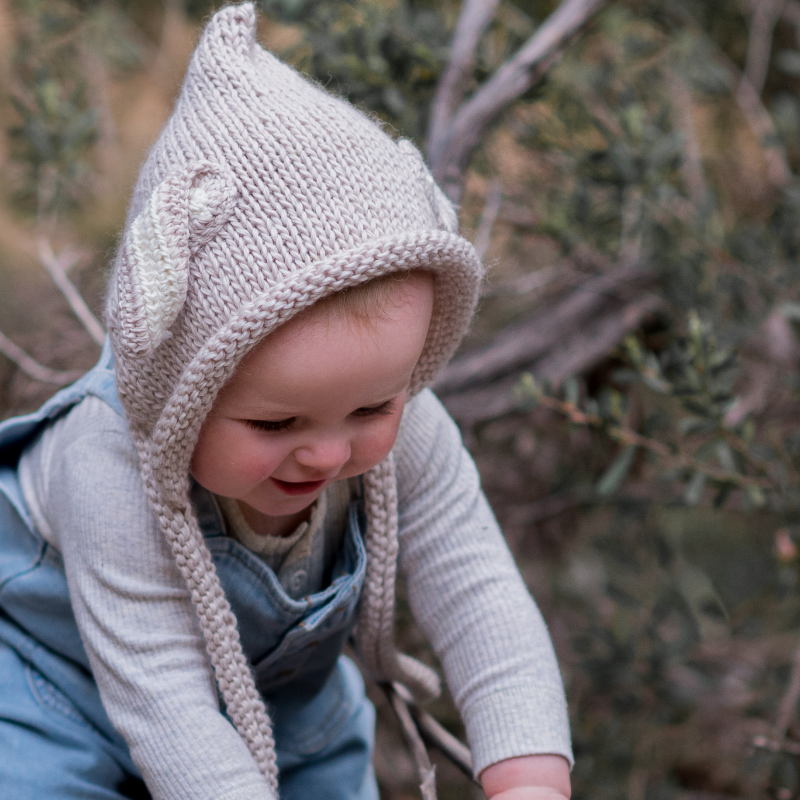Acorn Floppy Ears Bonnet - Oatmeal