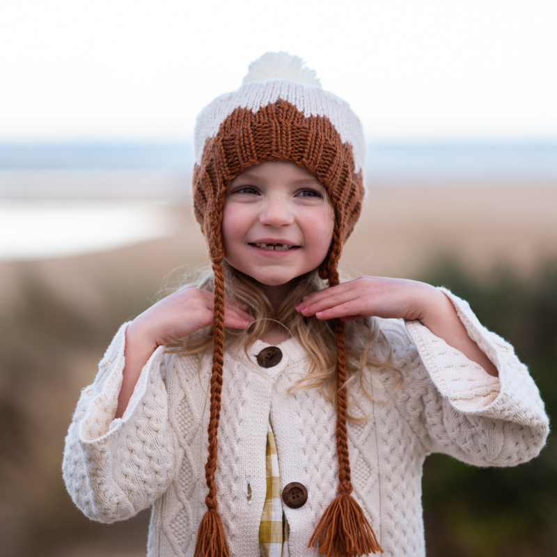 Acorn Zig Zag Beanie - Chestnut