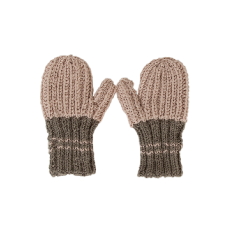 Acorn Campside Ribbed Mittens - Khaki