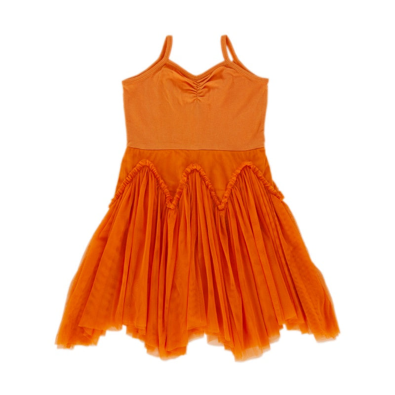 Peggy Velvet Dress - Peach Caramel