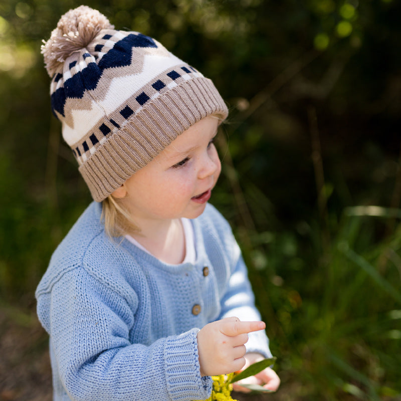 Acorn Colorado Merino Beanie - Navy