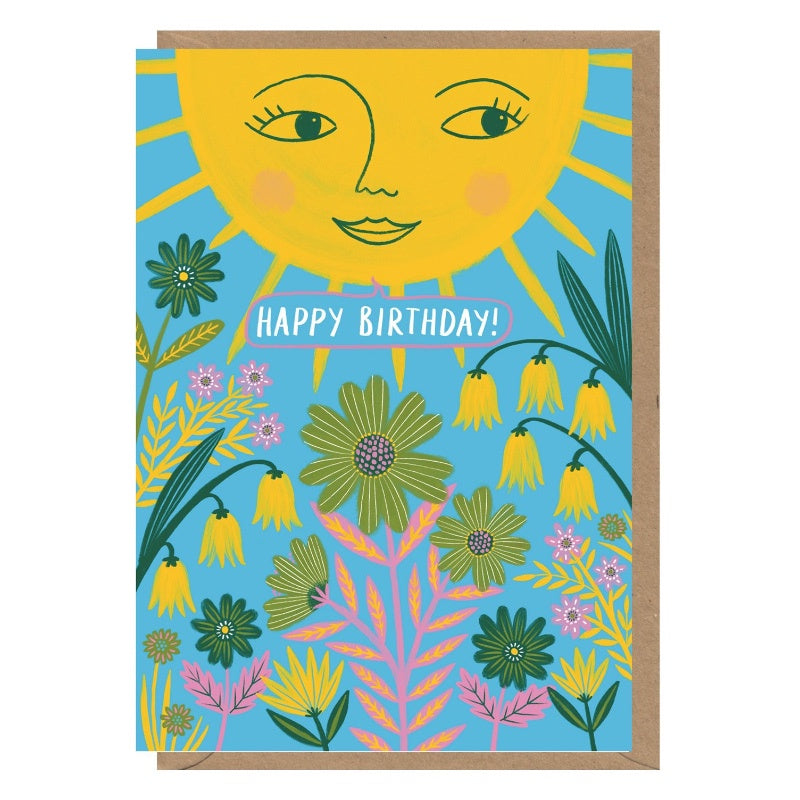 Birthday Card - Blue Sun Bonbi Forest