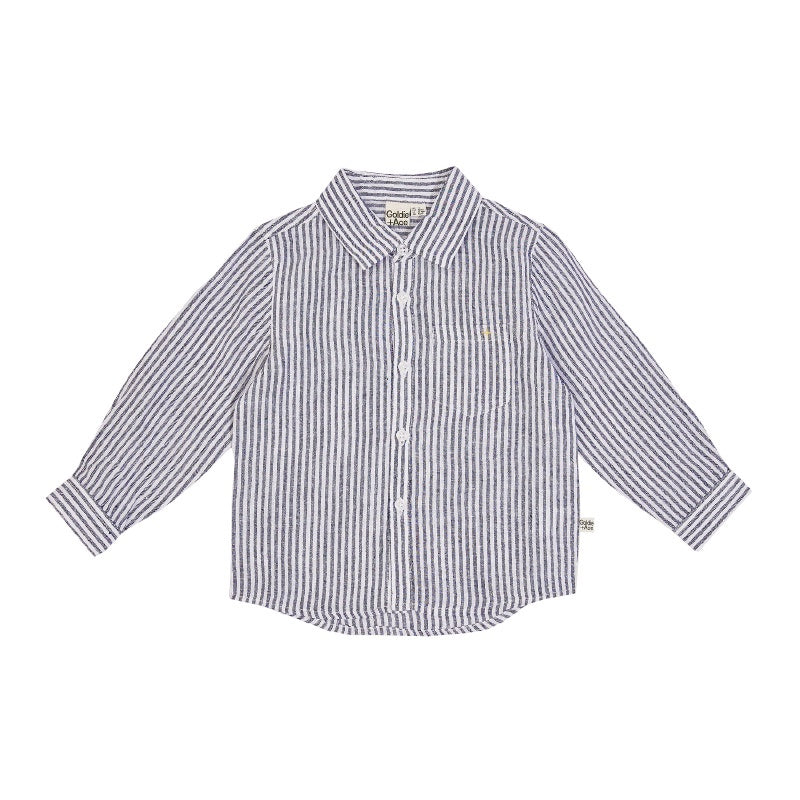 Goldie & Ace Bondi Linen Shirt - Navy Stripe