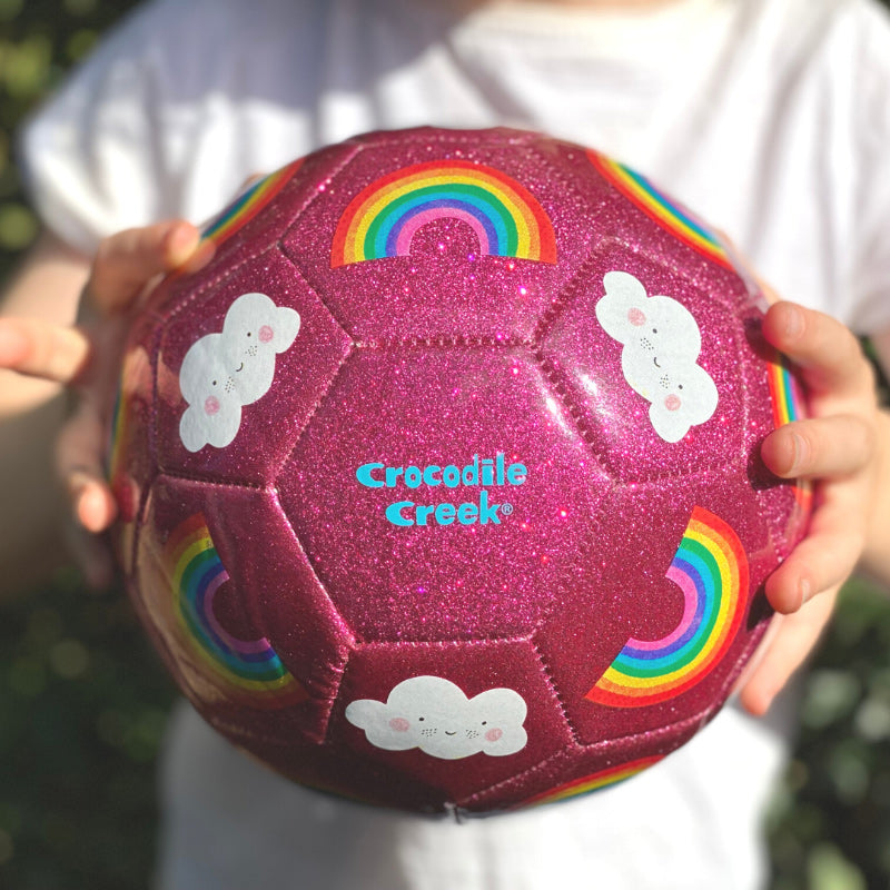 Tiger Tribe Glitter Soccer Ball - Rainbow S3