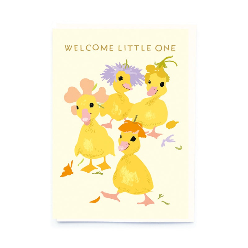 Welcome Little One Ducklings Card