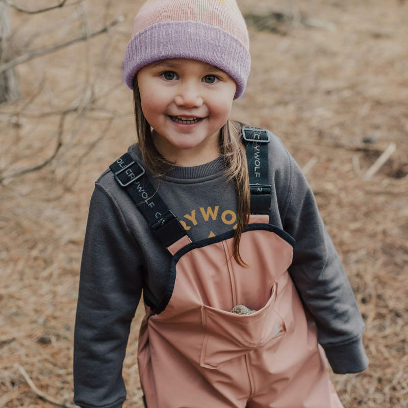 Crywolf Play Rain Overalls - Dusty Rose