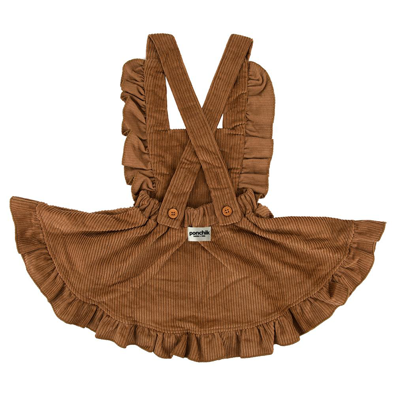 Ponchik Cord Dress - Maple Syrup