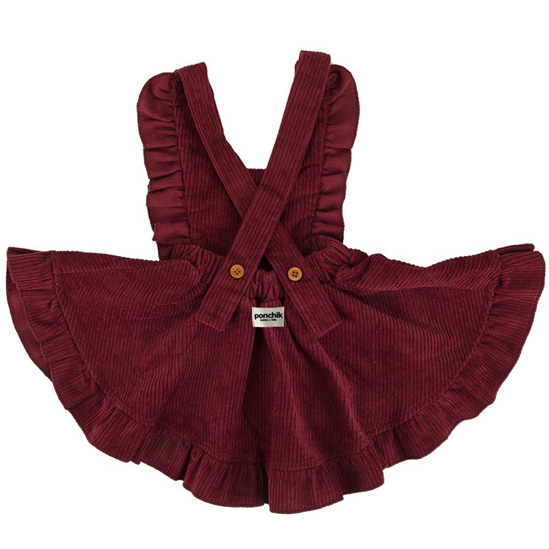 Ponchik Cord Dress - Mulberry