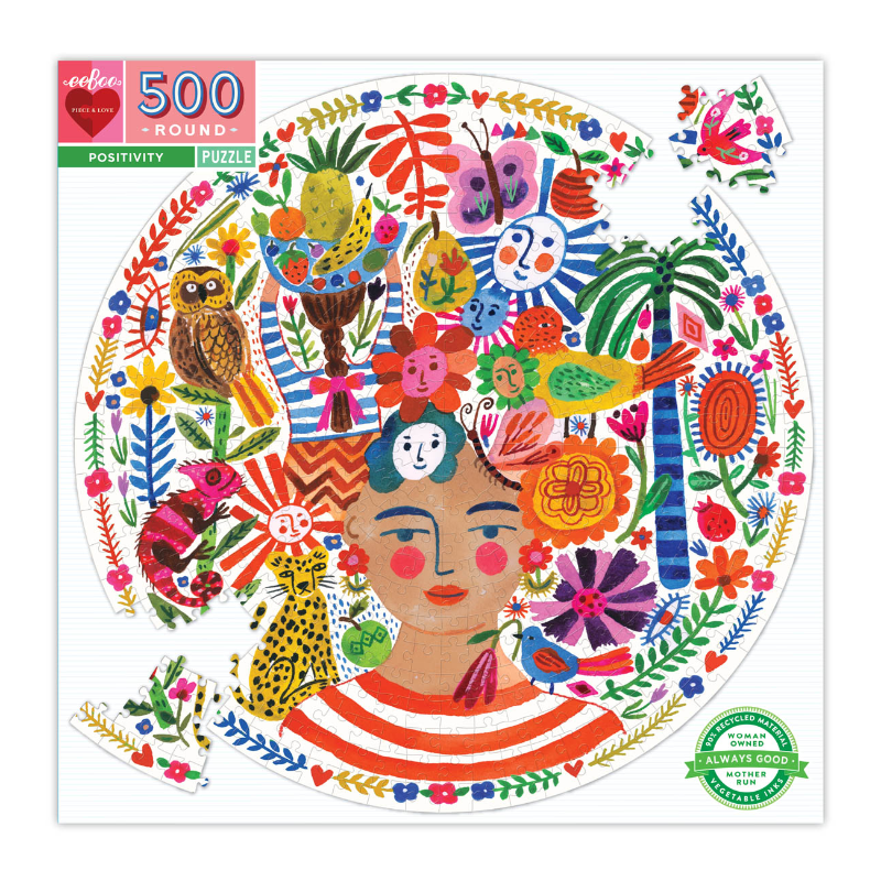Eeboo 500PC Puzzle - Positivity Freda