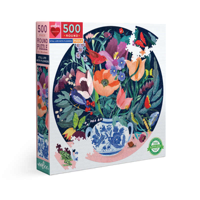 Eeboo 500PC Puzzle - Still Life Flowers