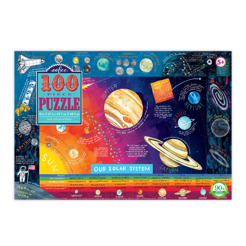 Eeboo 100PC Puzzle - Solar System