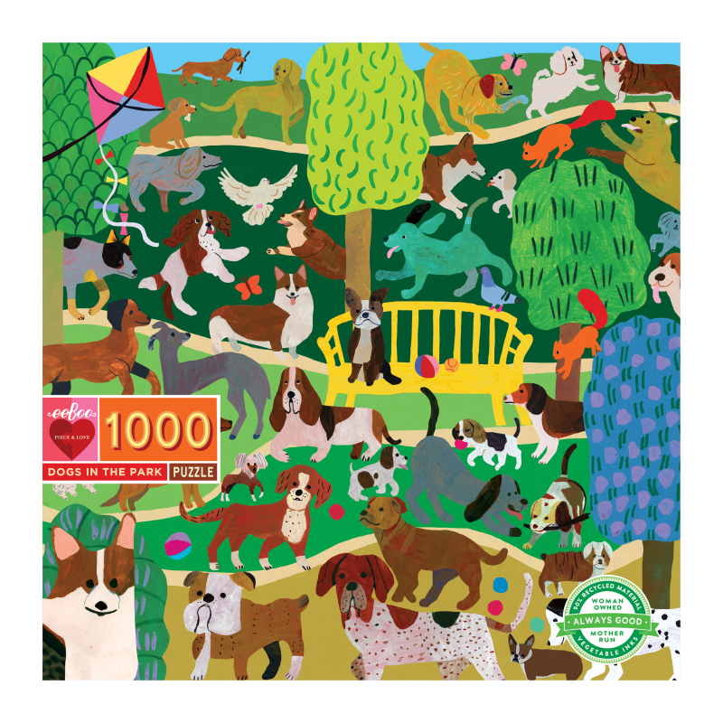 Eeboo 1000PC Puzzle - Dogs In Park