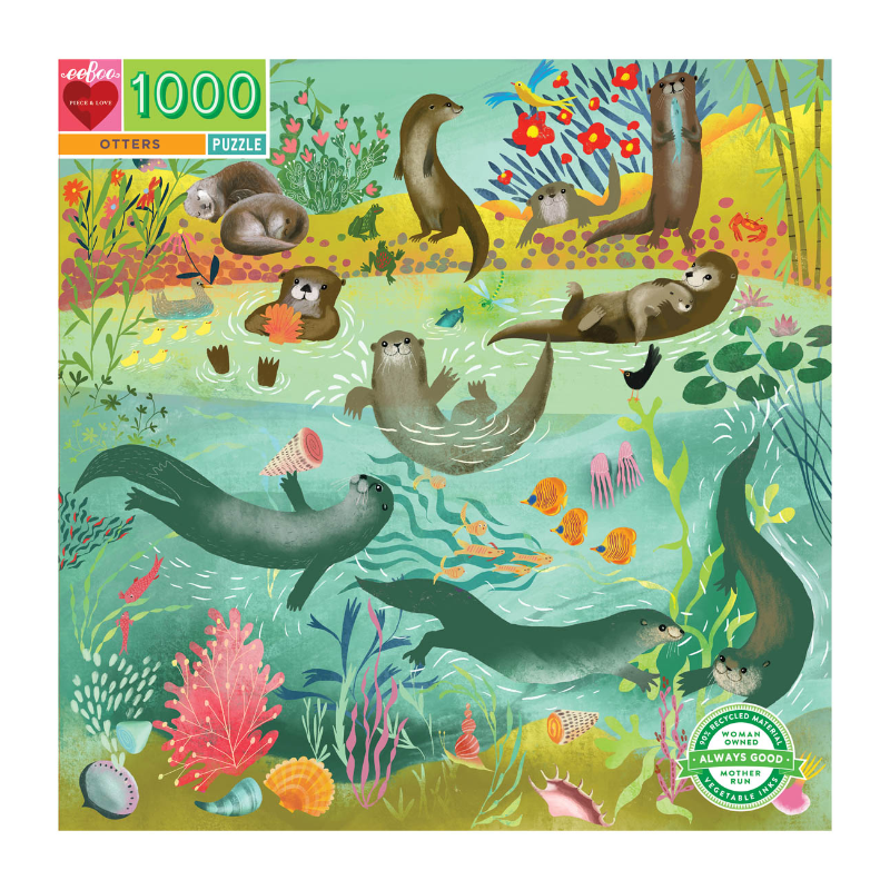 Eeboo 1000PC Puzzle - Otters
