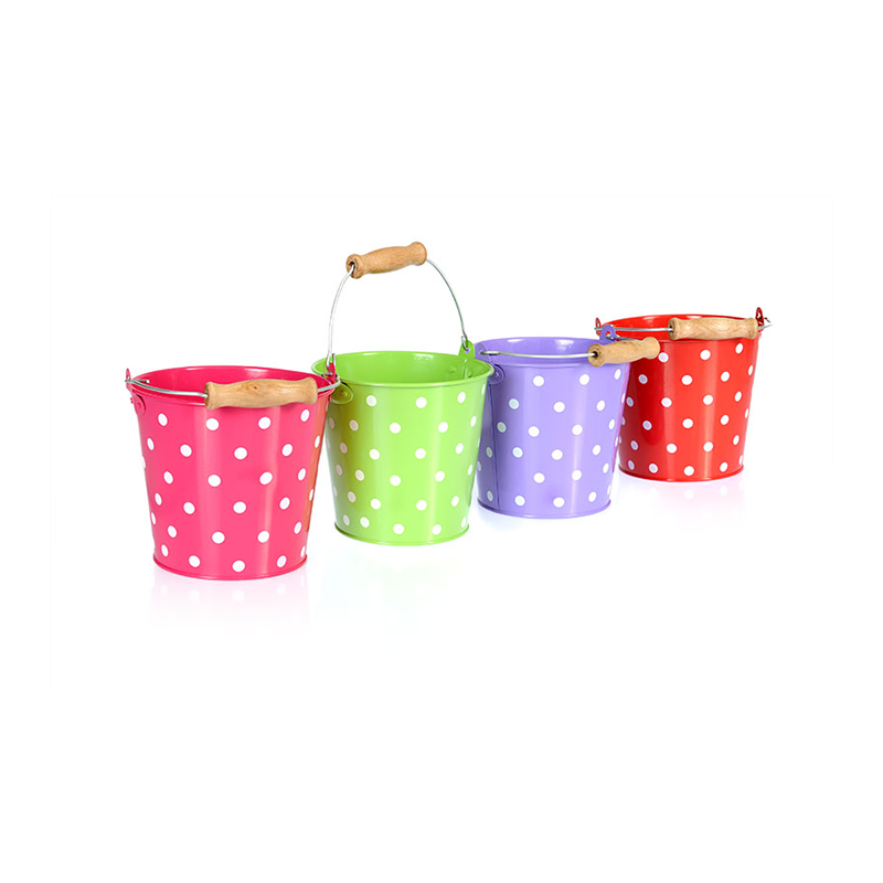 Egmont Metal Bucket - Polka Dot Assorted