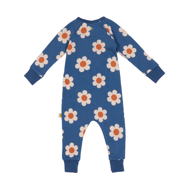 Goldie & Ace Zipsuit - Flower Power Navy