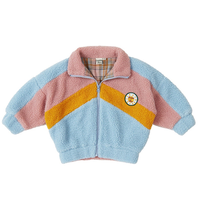 Goldie And Ace Frankie Sherpa Jacket - Sky