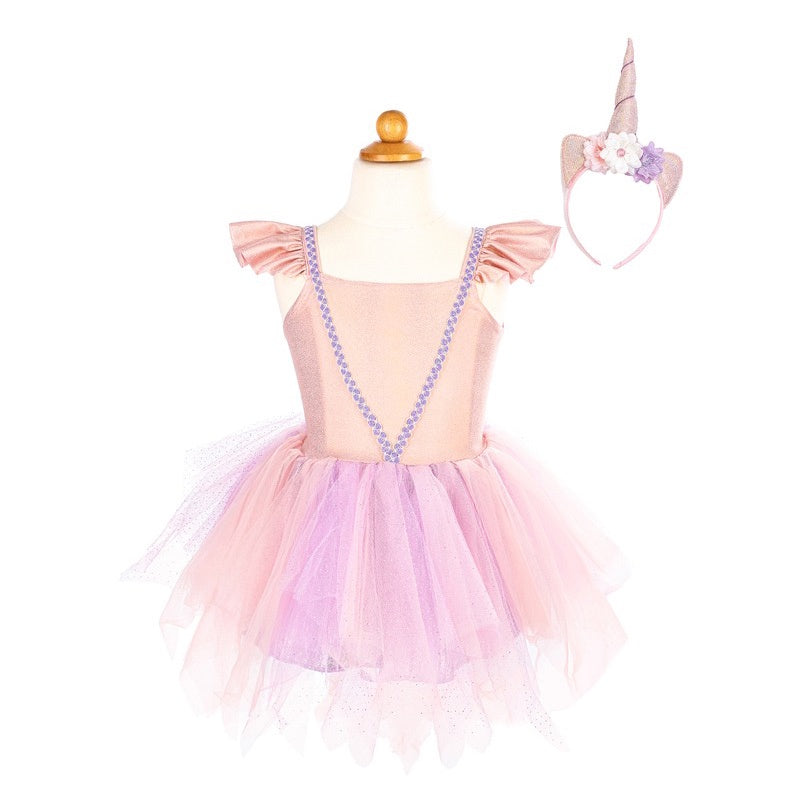 Unicorn Dress & Headband - Pink Shimmer