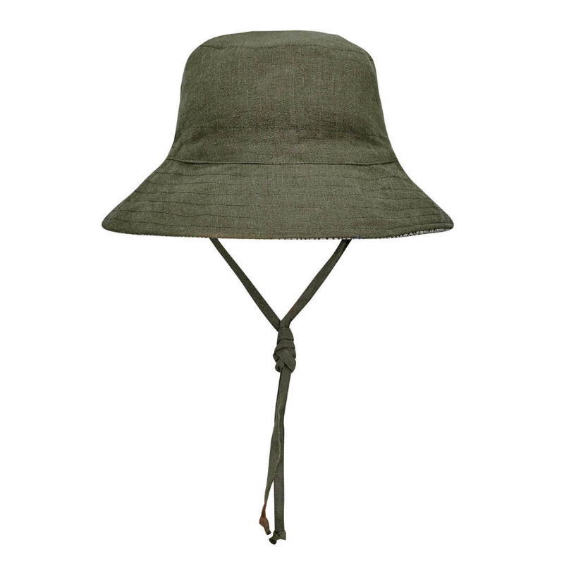 Bedhead Kids Reversible Sunhat - Explorer Bark/Olive