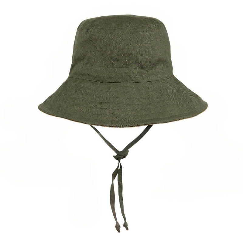Bedhead 'Explorer' Reversible Sun Hat - Oakley Olive