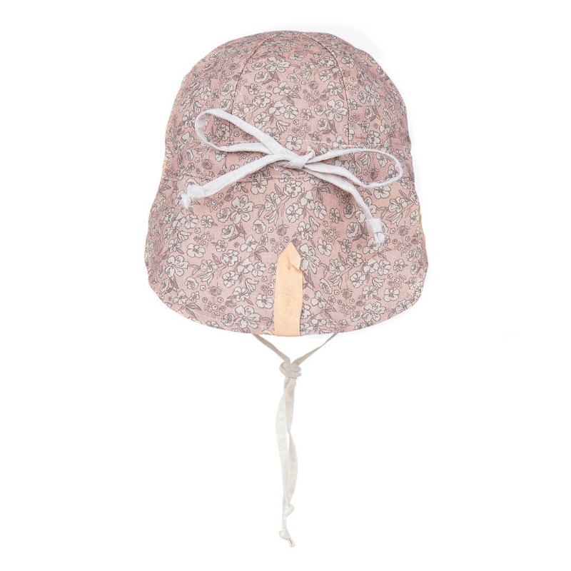 Bedhead 'Lounger' Baby Reversible Flap Sun Hat - Florence Flax
