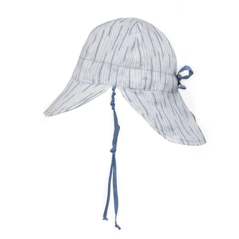 Bedhead 'Lounger' Baby Reversible Flap Sun Hat - Sprig Steele